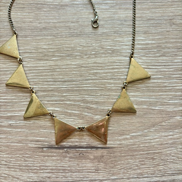 Gold Triangle Necklace - Picture 2 of 3